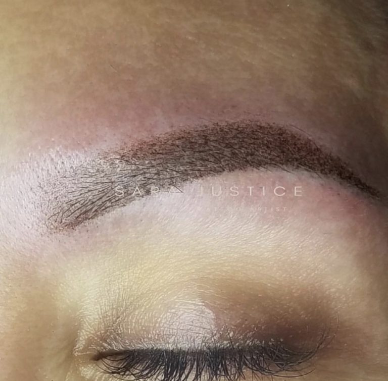 finished eyebrow tattoo