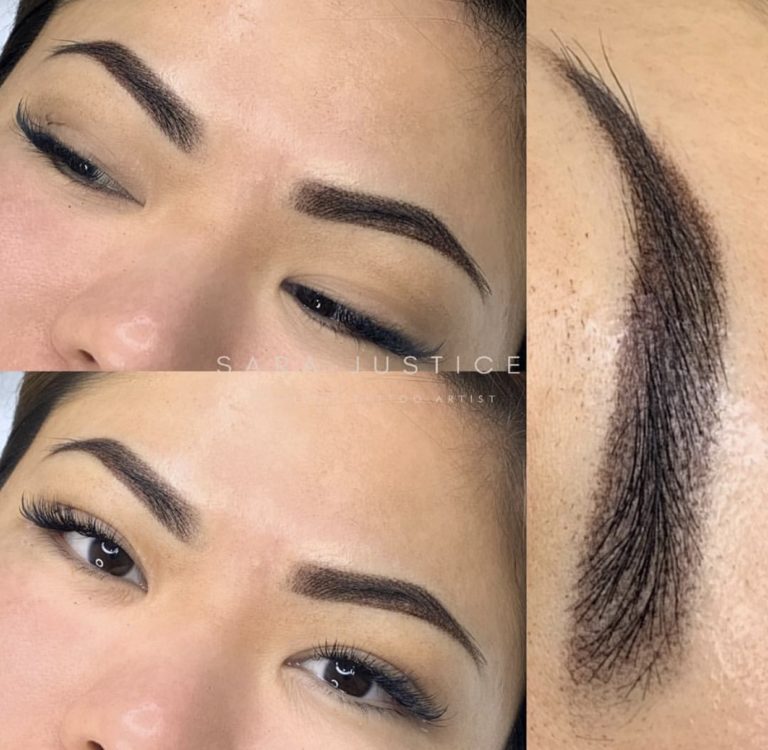 dark brown eyebrows