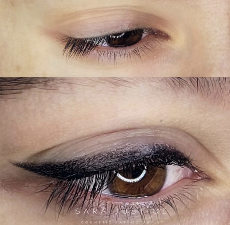dark eyeliner permanent makeup example