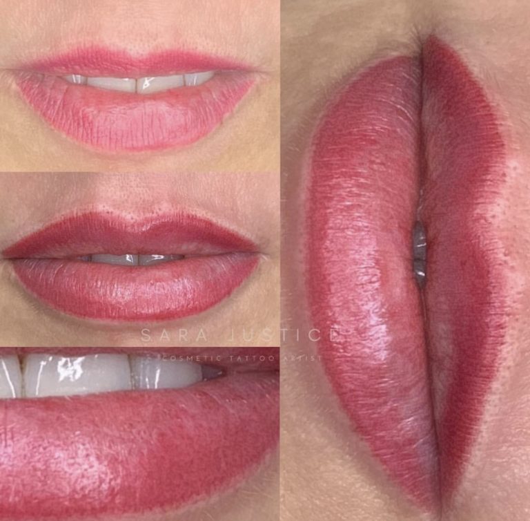 red permanent lipstick example