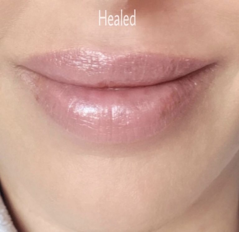 example of lip permanent makeup