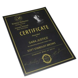 Sviatoslav Otchenash soft stardust brows certificate