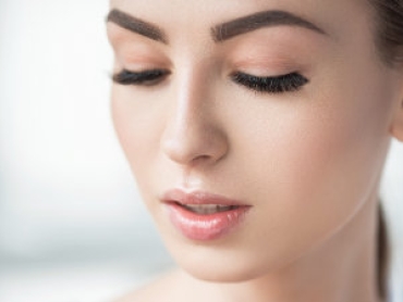 close up of a female face with perfect proportions